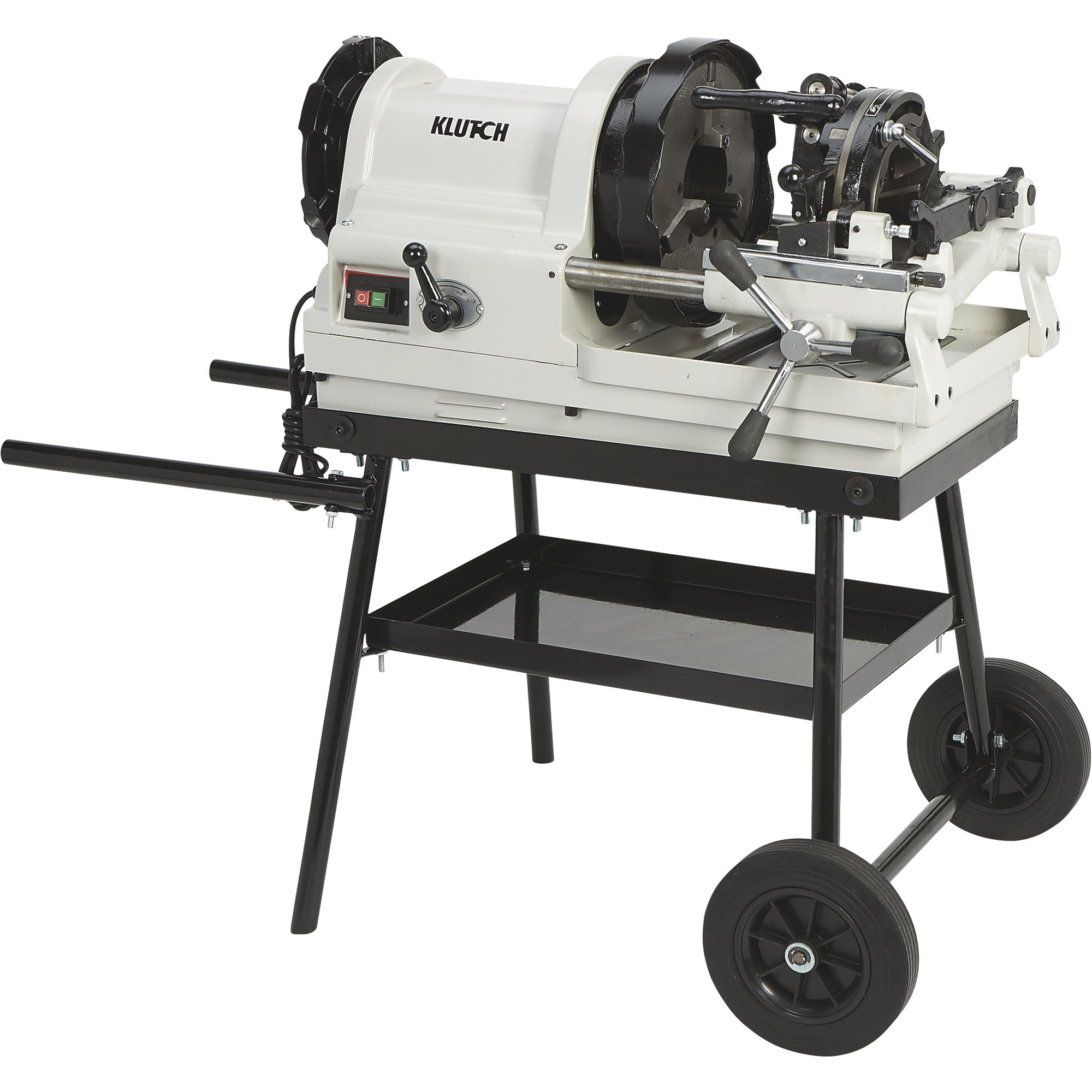 Klutch Electric Pipe Threader, 1/2in.–4in., 900 Watts, 110V, Includes HSS Dies
